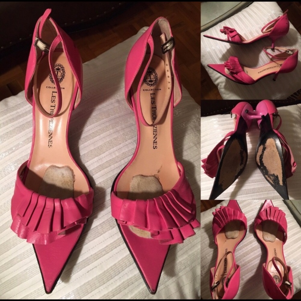 LES TROPEZIENNES Leather Pink Sandals - Size 37